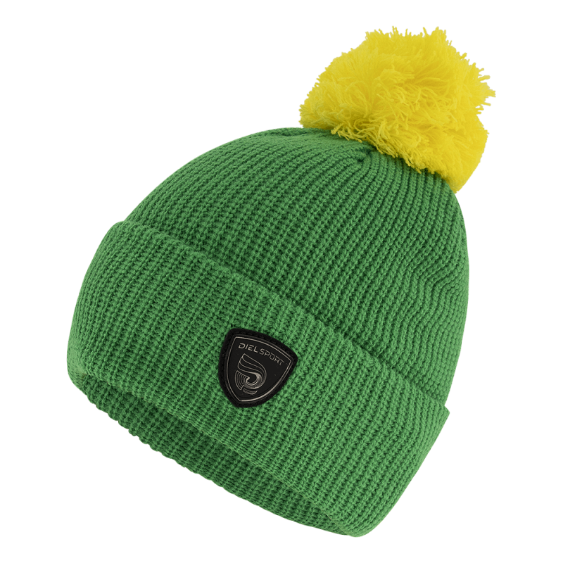 WINTER HAT WITH POMPOM | GREEN | 1 | Diel